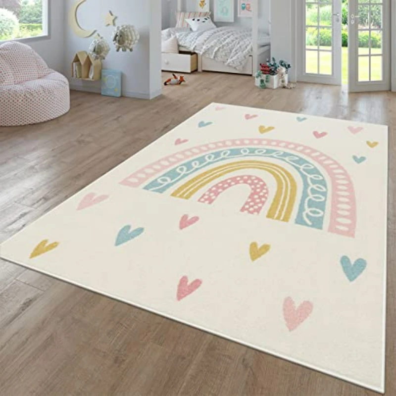 Rainbow Baby Crawling Rug Non Slip Floor Mat WashableCarpet For Living Room Children Bedroom Home Hallway Balcony Decoration