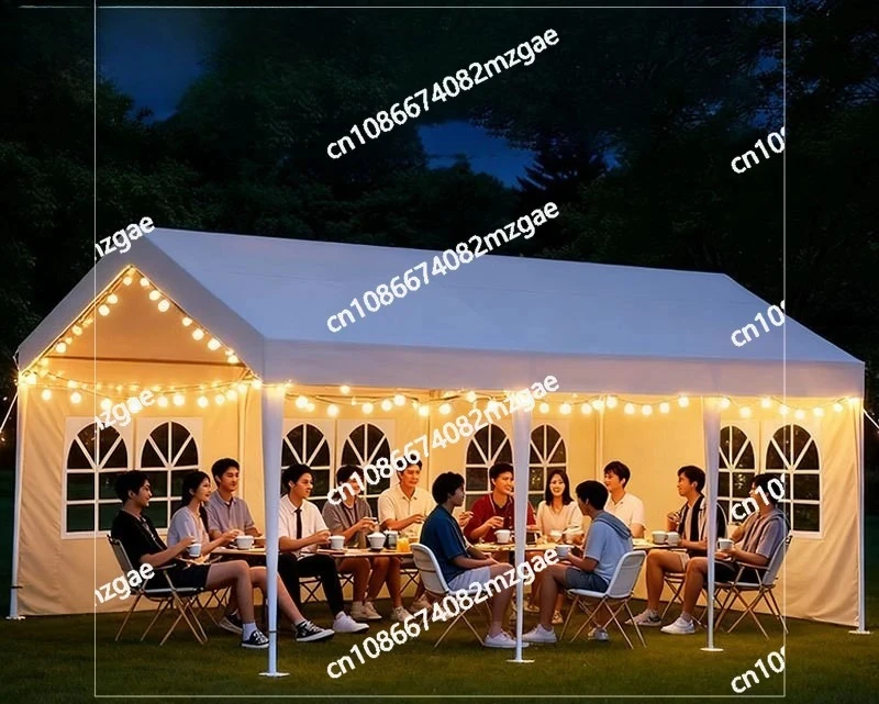Outdoor market tents are surrounded on all sides, thickened windshields, awnings for stalls, Internet celebrities