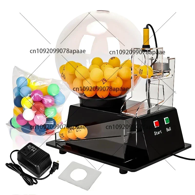 Electric Lottery Ball Machine – Automatic Bingo Ball Drawer  Transparent acrylic design for a clear view of the drawing process