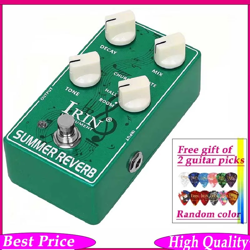

Электрогитарная педаль эффектов IRIN XS-05 Summer Reverb, миниатюрная, с функцией True Bypass, аксессуары и запчасти для гитары