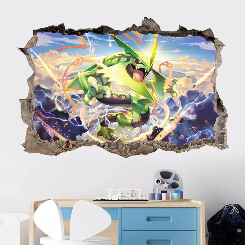 

Self-adhesive Rayquaza Wall Sticker Decal Decor Cartoon Mural Art Wallpaper removable kids gift