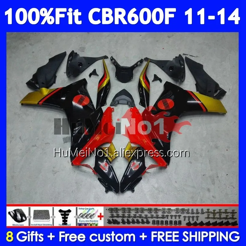 Injection For HONDA CBR600F4i CBR600F 11 12 13 14 36No.17 CBR Black golden 600 F 600F CBR600 F4i CC 2011 2012 2013 2014 Fairing