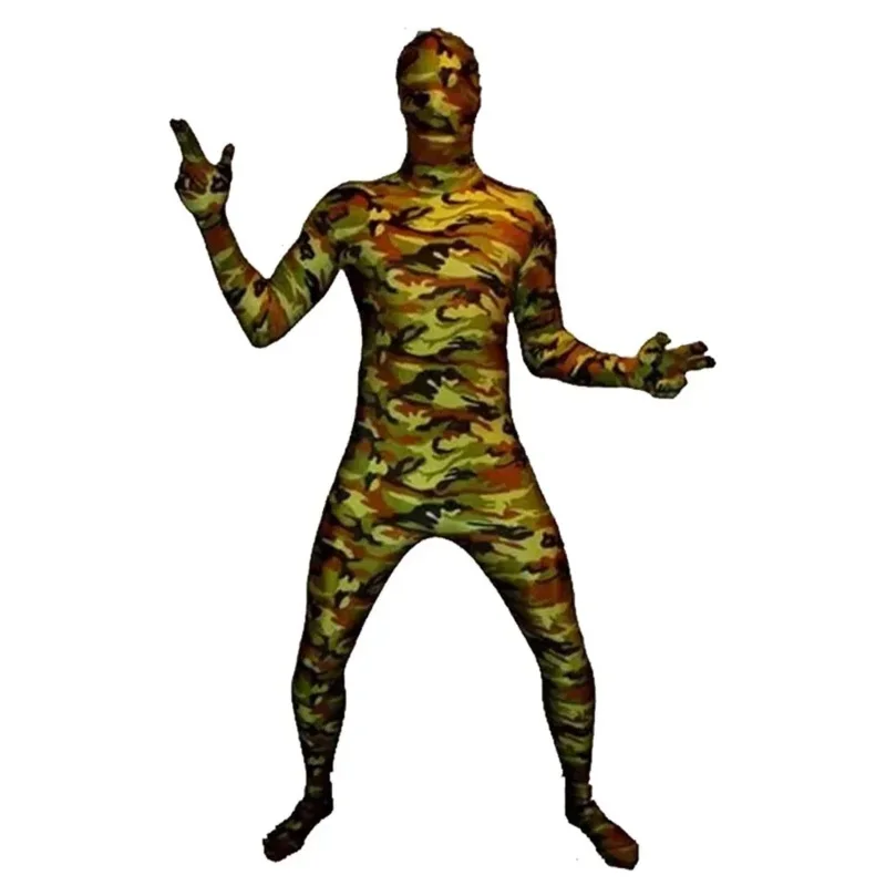 Adult Lycra Spandex Commando Skin Zentai Suit Kids Army Military Bodysuit Adult Camouflage Body Suit Halloween Costume