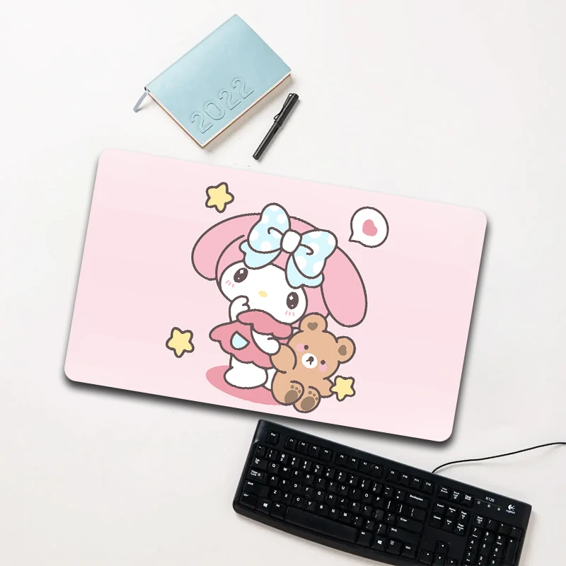 

Sanrio My Melody Bear Pink Mouse Pad Large Non-slip Waterproof Desk Mat for Computer Laptop