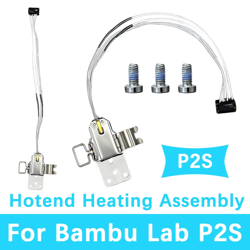 P2S Heating Assembly For Bambu Lab P2S X2D Upgraded Hotend Heating Component + Heater Cartridge Thermistor For Bamboo P2S Parts