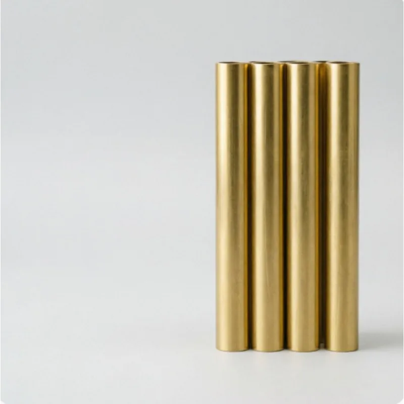 500mm Brass Tube Hollow Straight Pipe - CNC Metal Capillary OD10-19mm ID5-19mm for Industrial Use
