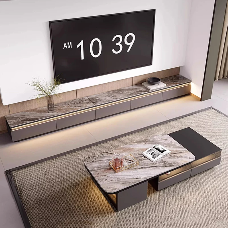 حامل تلفاز فاخر مصمم للترفيه منظم تخزين عالمي طاولة تلفزيون أدراج حديثة أثاث منزلي إسكندنافي أرشيفادوريس