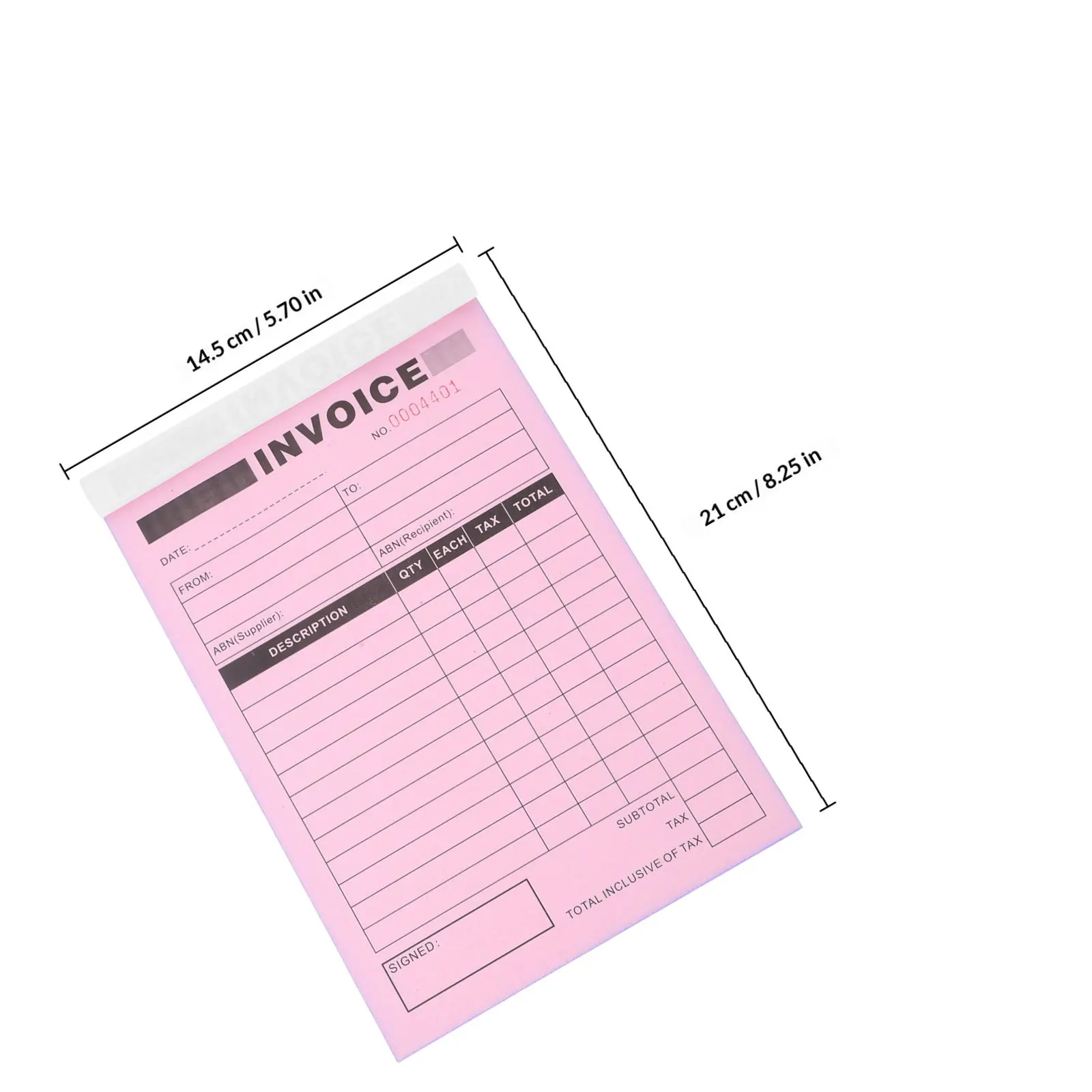 5Pcs Invoice Duplicate Delivery Note Book Built-in Writing Board for Small Business Handicrafts Photographers Restaurants Order