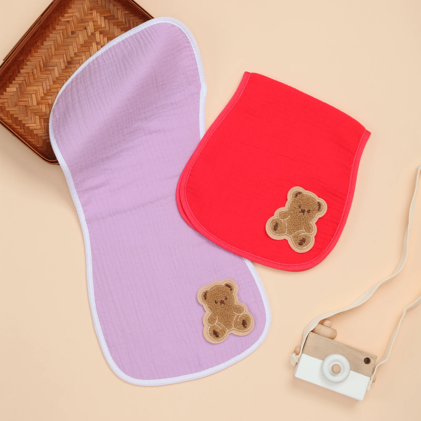 

Набор из 2 детских салфеток для отрыжки, ультрамягкие впитывающие толстые хлопковые салфетки для отрыжки для девочек, новорожденных, тряпки нейтрального молочного отжима