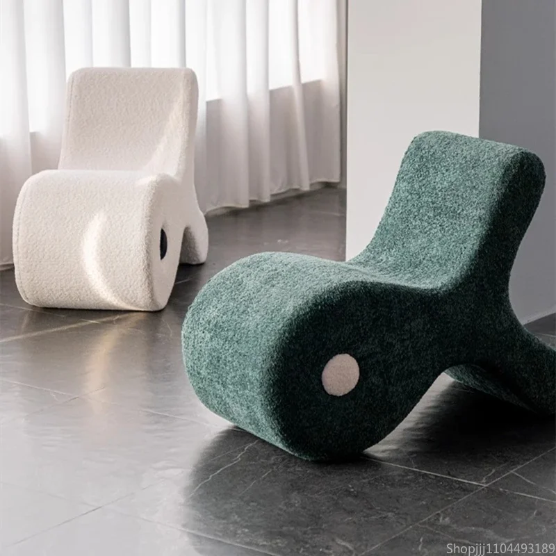Playful Armchair - Whimsical Compact Lounge Seat for Small Spaces, Nordic-Inspired Living Room Accent with Velvet Comfort
