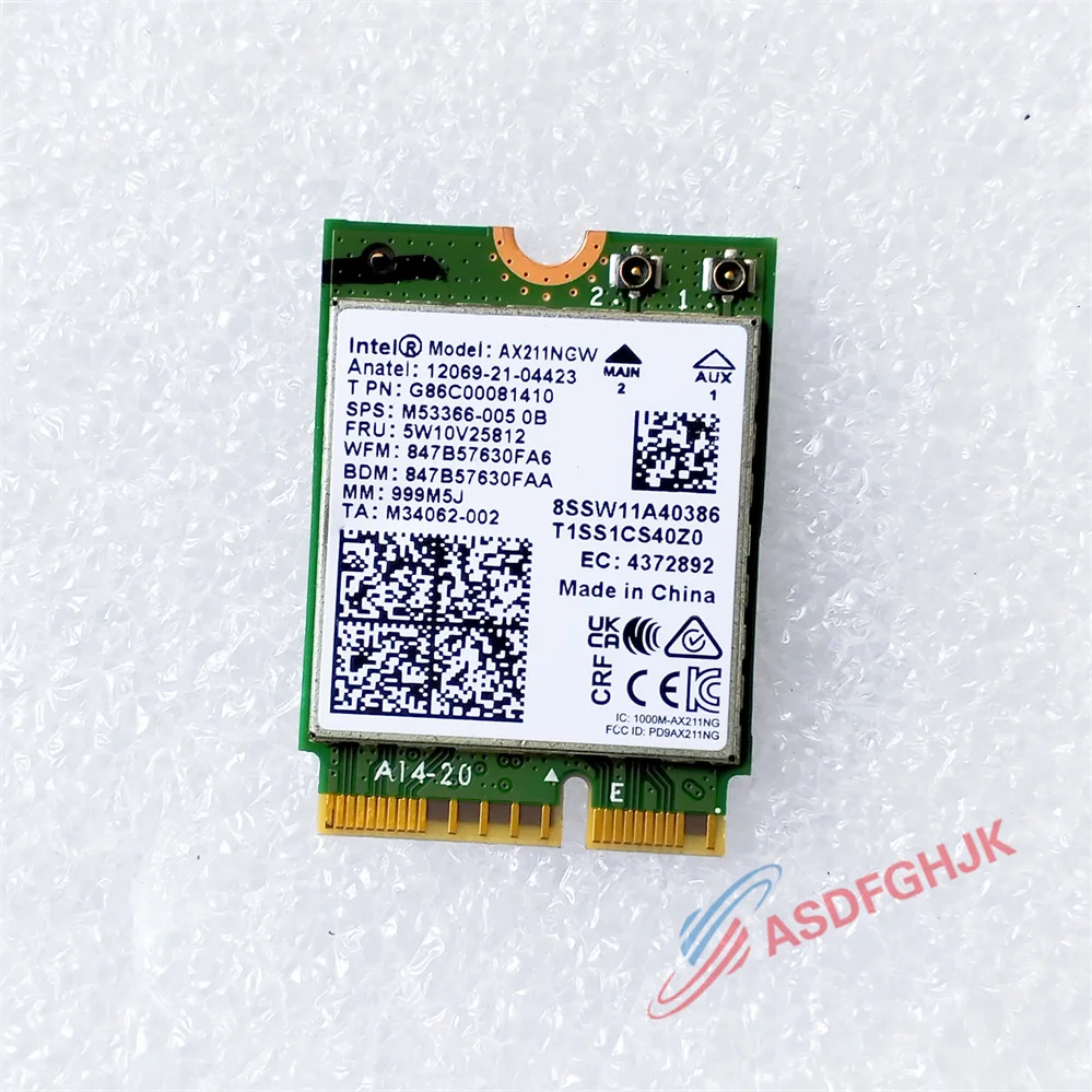 5W10V25812 FOR Intel AX211NGW Wi-Fi 6E Bluetooth 5.3 Wireless Card TEST OK