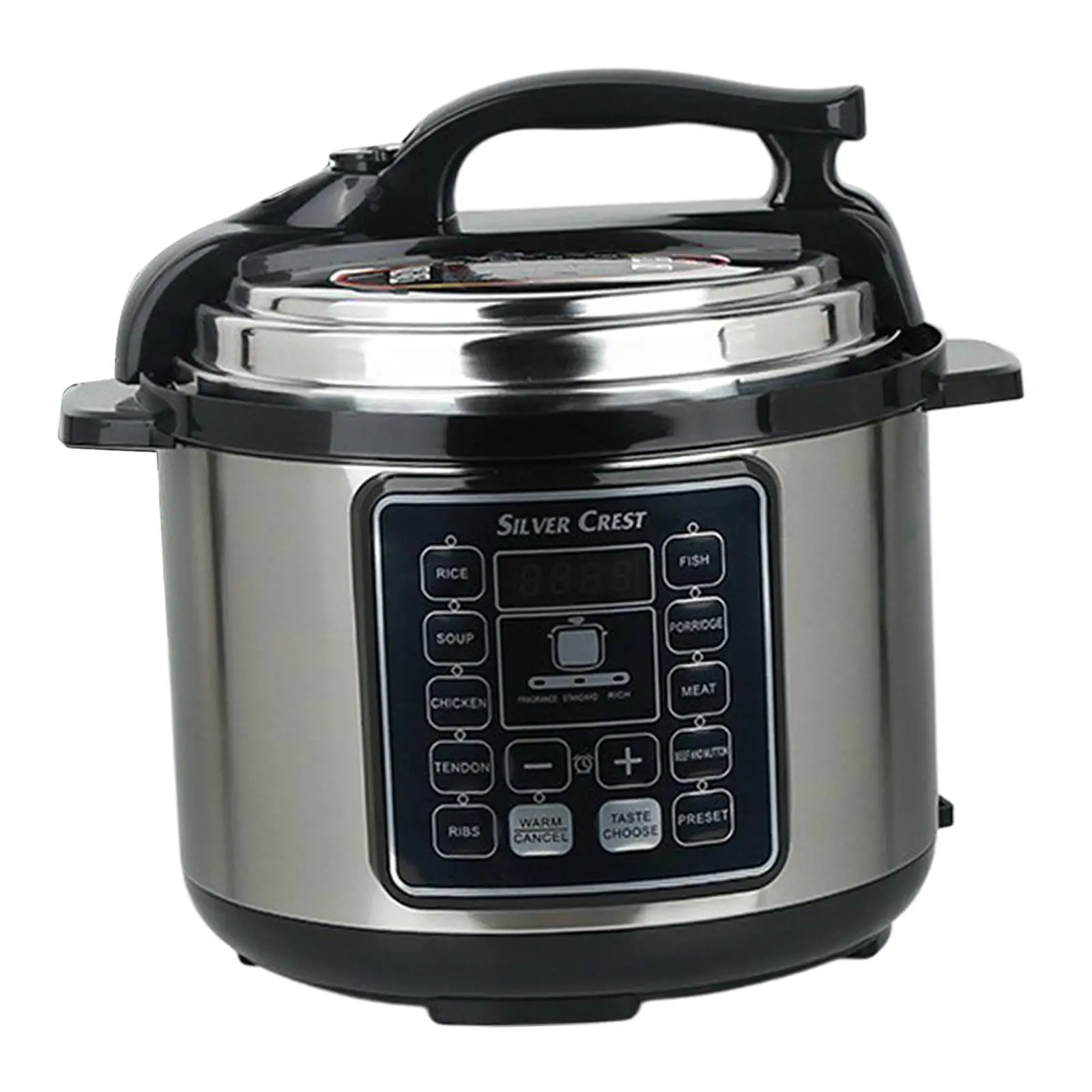 Large Capacity Pressure Cooker 5L Stainless Steel Electric Rice Pot Smart Timer Fast Cooking for Home Kitchens and Meal Prep