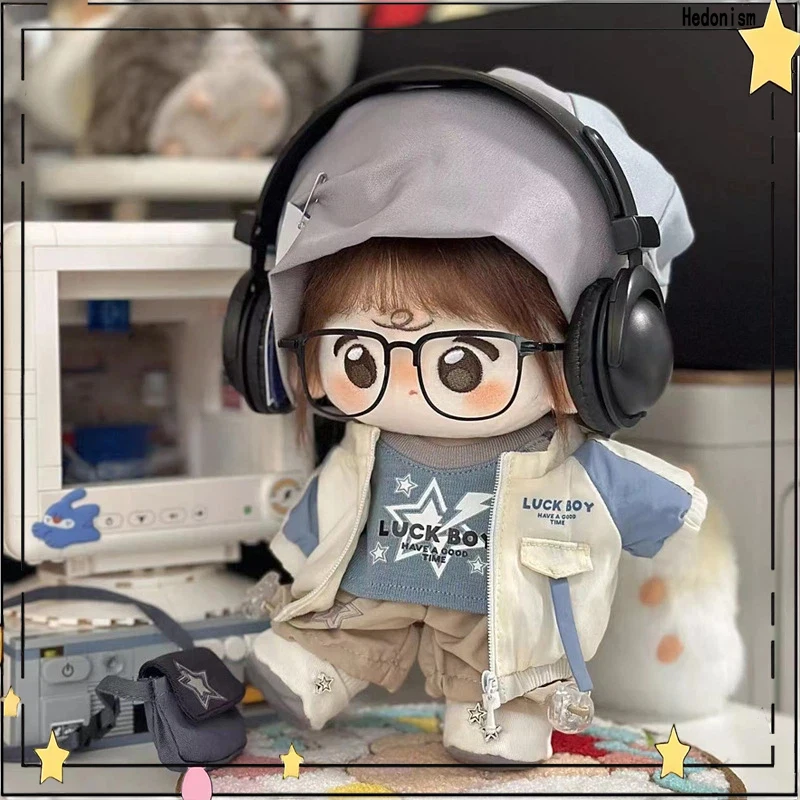 

Комплект одежды для хлопковой куклы 20 см: милый повседневный спортивный набор (футболка, брюки, худи, обувь, шапка, сумка) – сменные аксессуары для кукол, подарок