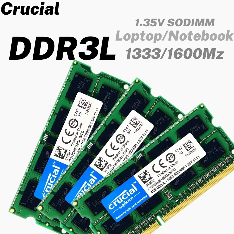 

DDR3L 4 ГБ 8 ГБ оперативной памяти для ноутбука 1333 МГц 1600 МГц PC3L 10600S 12800S 204Pin 1,35 В SODIMM Память для ноутбука DDR3 RAM