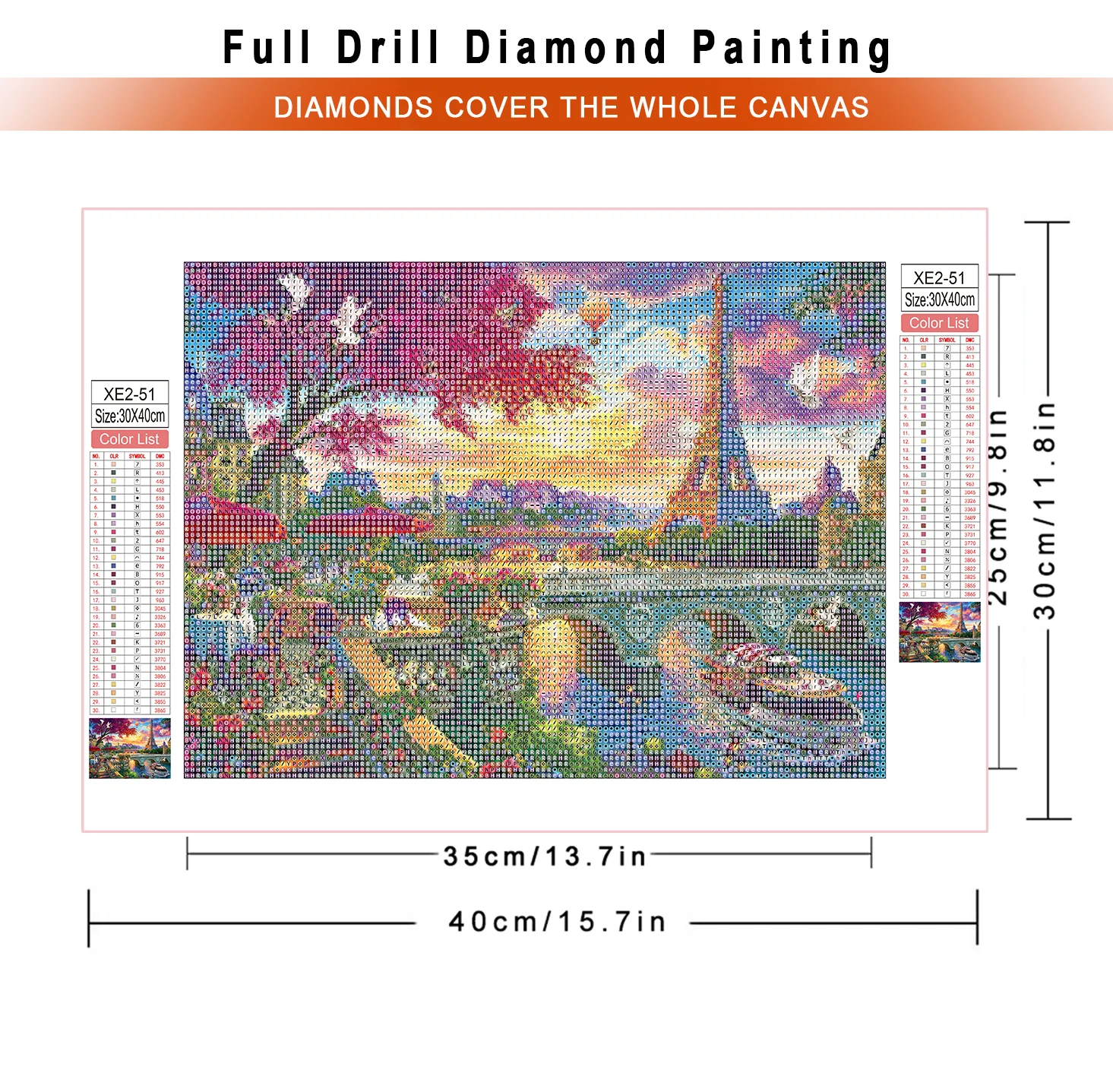 AZQSD diamond painting city street night landscape 30x40cm home decor embroidery scenery bridge house needlework art