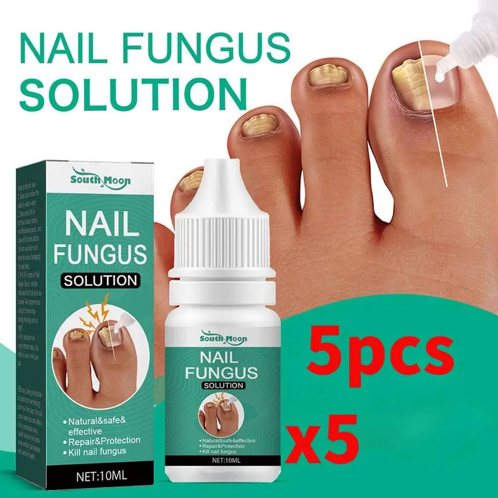 5pcs Extra Strong Nail Fungus Treatment Serum Essence Oil Care Repair Essence Anti Toe Infection Gel Feet Cream Removal Nails