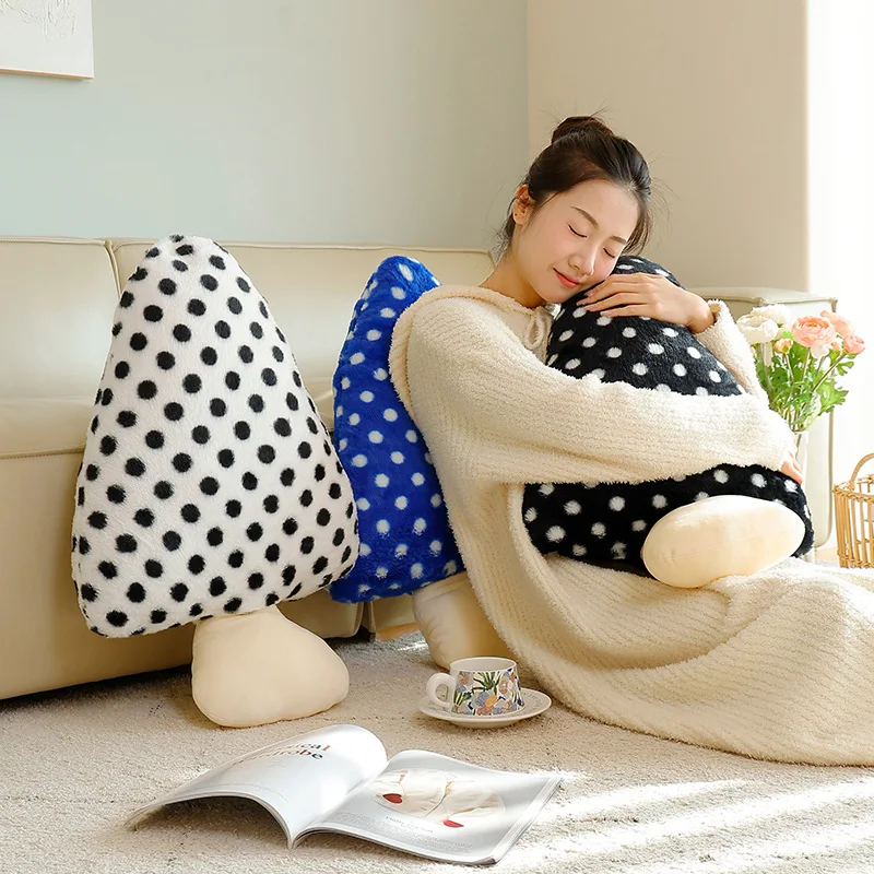 북유럽 스타일 버섯 봉제 인형, 심플한 버섯 봉제 베개 장난감, 홈 데코