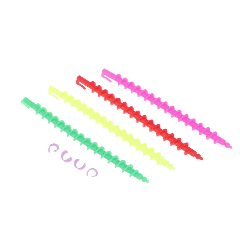 20Pcs Random Color Heatless Spiral Curling Rods Soft No Damage Hair Styling Tools Ideal Gift for Female Friends