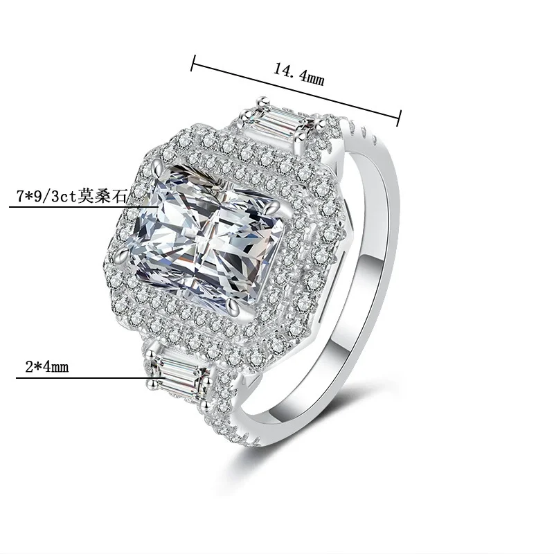 

Lefei модное роскошное модное классическое кольцо с муассанитом 3CT цвета D прямоугольное кольцо для женщин s925 серебро вечерние ювелирные изделия очаровательные подарки QCJ056