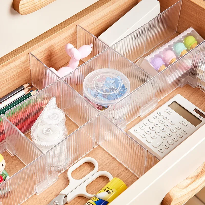 Plastic Drawer Organizer Divider, DIY Adjustable Drawer Storage Divider, Separator for Socks, Underwear, and School Stationery