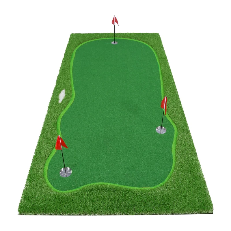 Factory Personalized Mini Golf Artificial Grass + EVA Foam Base Putting Green Mat Indoor Use Custom Logo Golf Training Aid