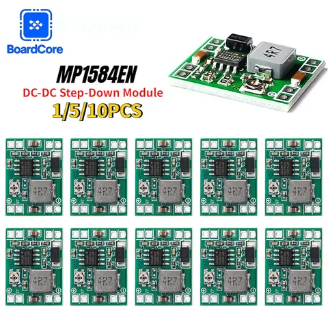 1-10pcs MP1584EN DC-DC Buck Converter 3A Adjustable Module 4.5-28V to 0.8-20V Step-Down Power Supply for Arduino Replace LM2596