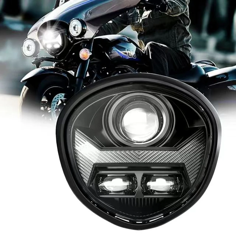 NEW Led Motorcycle Headlight E24 Approved High Low Beam DRL for Yamaha Motors 2010-2017 V Star 1300 XVS 1300