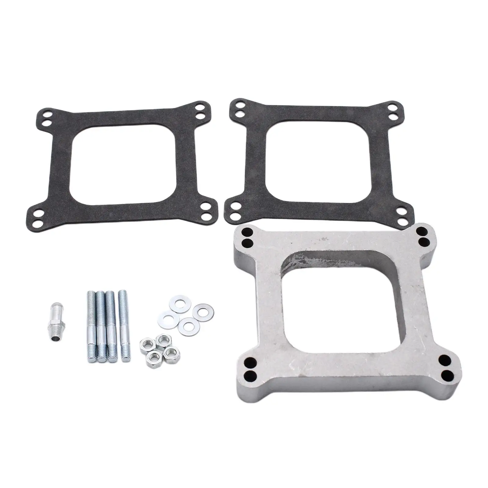 

Aluminum Carburetor Spacer Kit Vacuum Tube Replacement for Holley 4150 Edelbrock Ford Chevy Car Engines