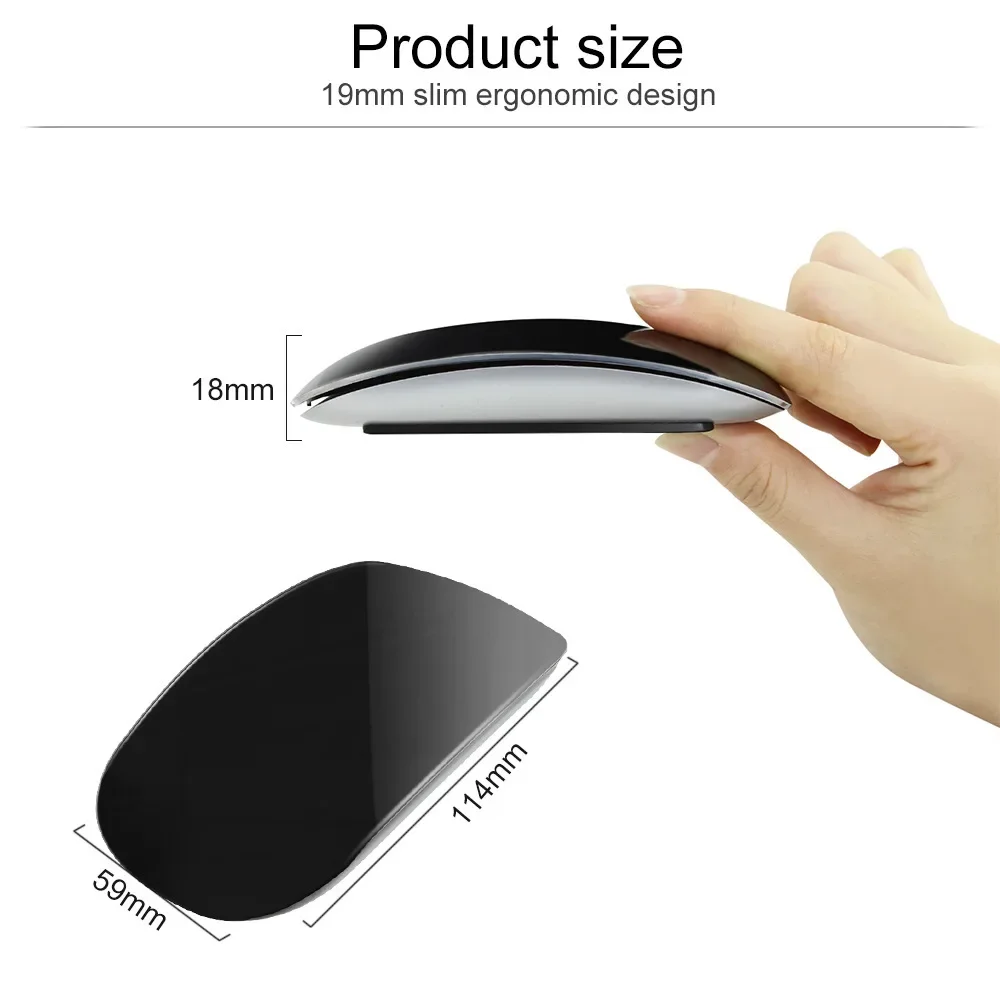 Portable Mini 2.4 G Touch Mouse Mute Ergonomic Design, Suitable for Window and Mac