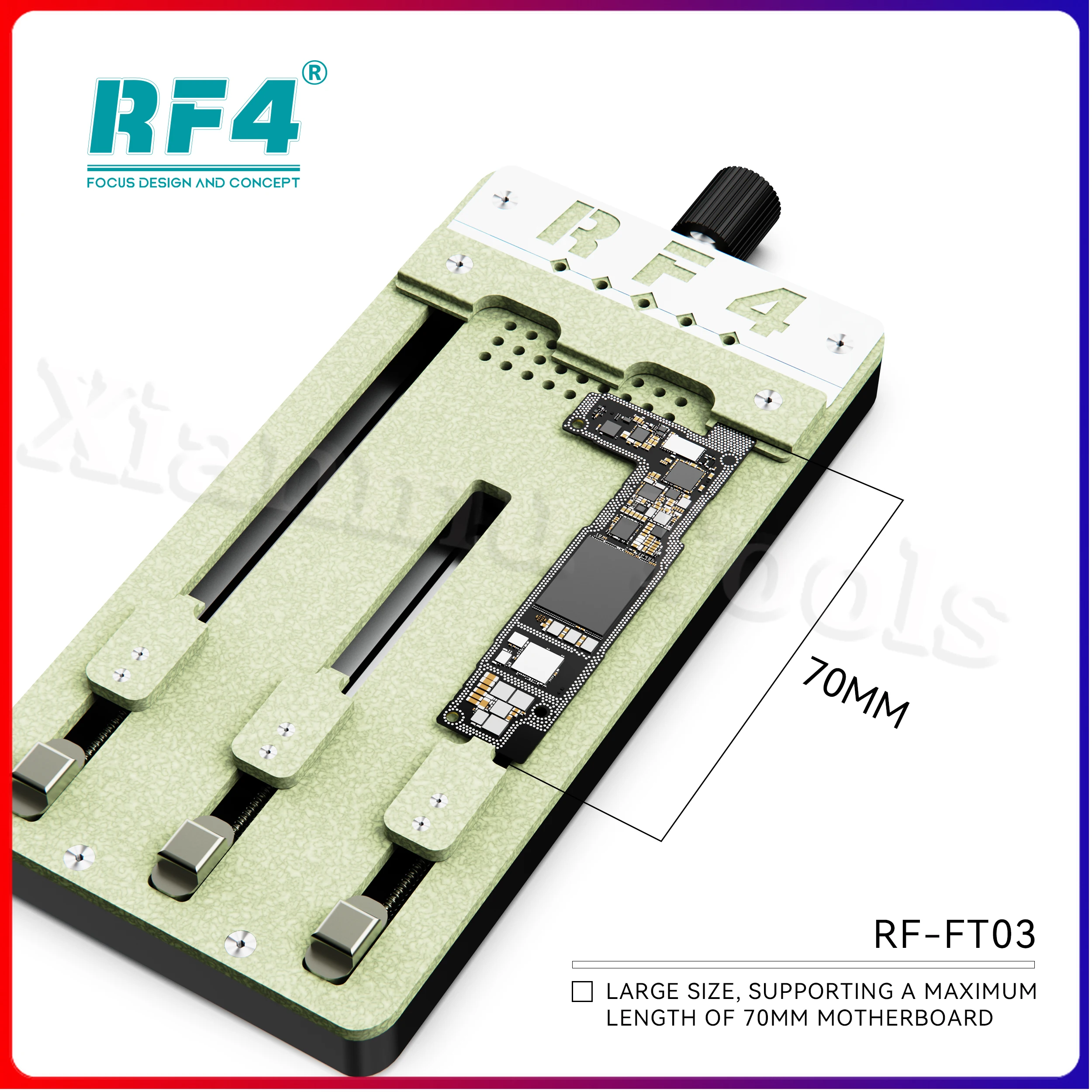 

RF4 RF-FT03 Многофункциональный фотоэлемент для ремонта печатной платы Держатель интегральной схемы удаление клея ЦП BGA переработанный паяльный зажим