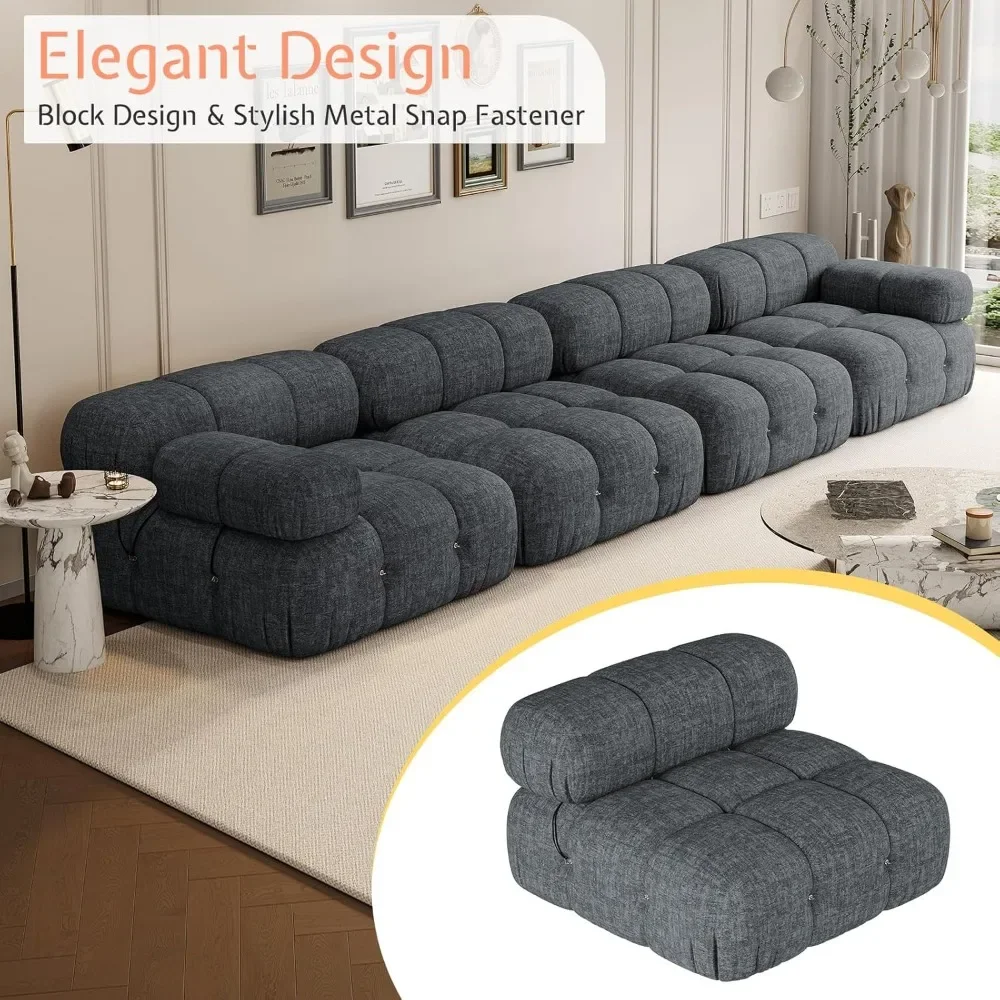 Modular Compression Sectional Sofa Couches for Living Room, L Shaped Cloud Couch with Corner Sectional, Comfy 4 Seater Sofa