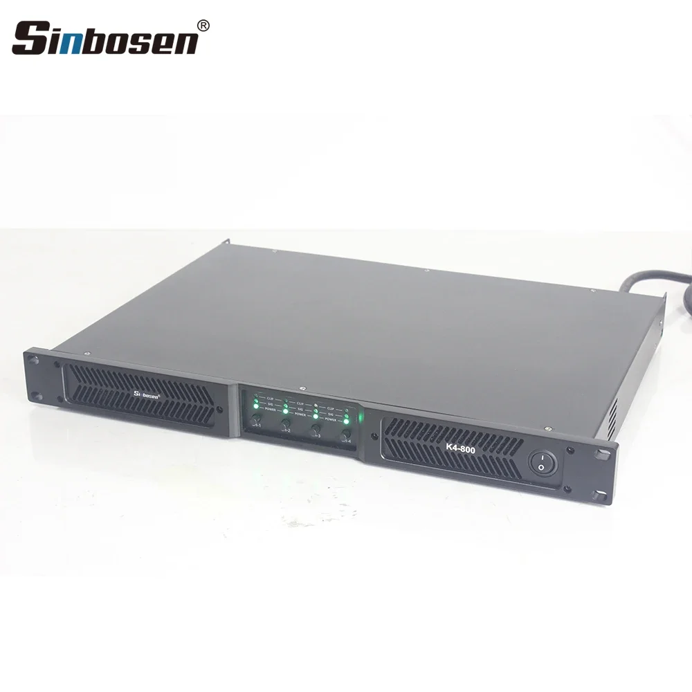 

Sinbosen K4-800 class d 1u power amplifier 4 channel 4hom 1200w digital audio amplifier of sound