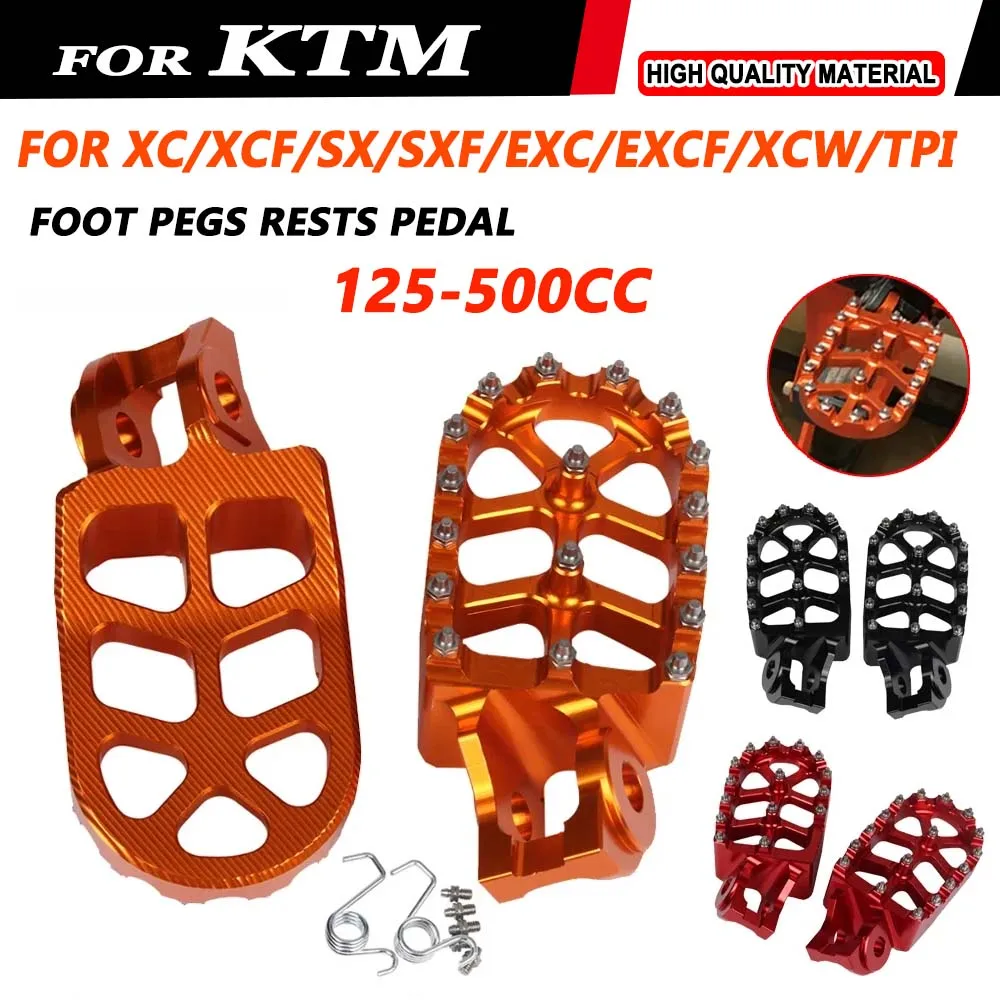 

For KTM SX SXF EXC EXCF XC XCF XCF XCW EXCF 125 150 250 350 450 500 2016-2024 Motorcycle Foot Pegs Footrest Footpeg Rests Pedals