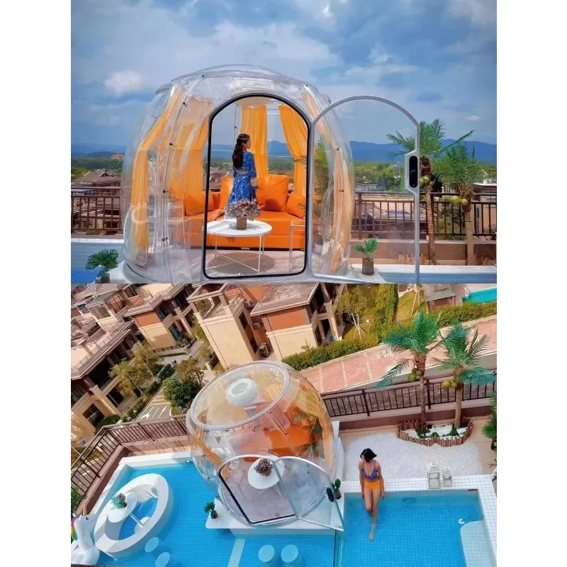 New Design Bubble Room Hotel Inflatable Bubble Tent Lodge Starry Sky Bubble House Garden Sun Room Camping Picnic Starry Sky Room