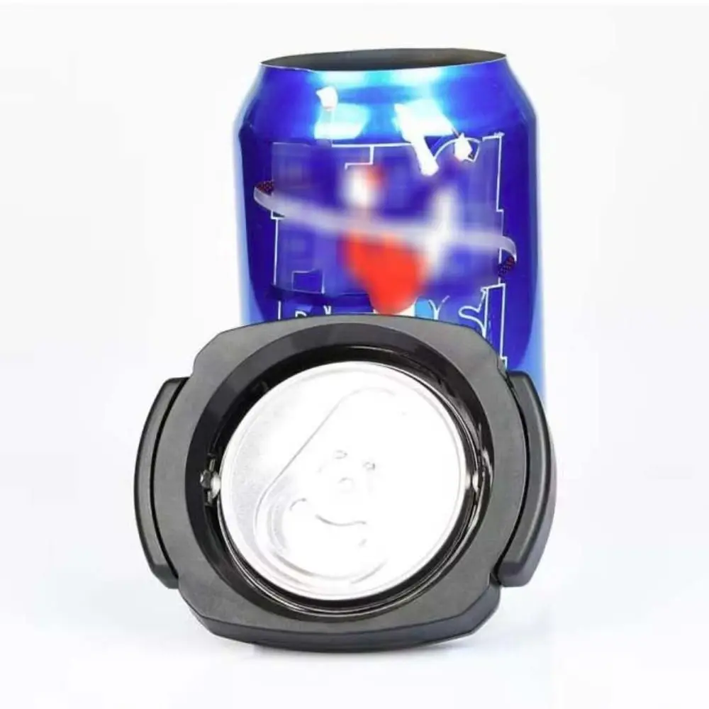 

Easy To Use 2 in 1 Multifunctional Can Opener Effortless Non-slip Bottle Opener Quick Black Corkscrew Bar