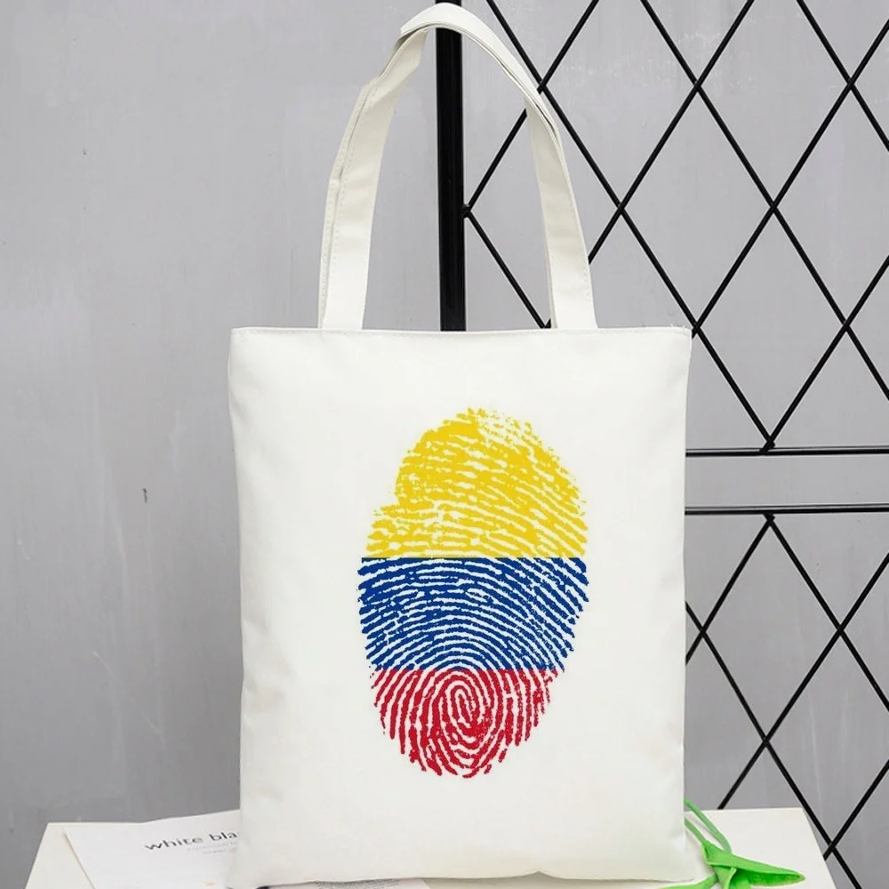 Colombia tote bag shopper totebag grocery personnalisable einkaufstasche woman