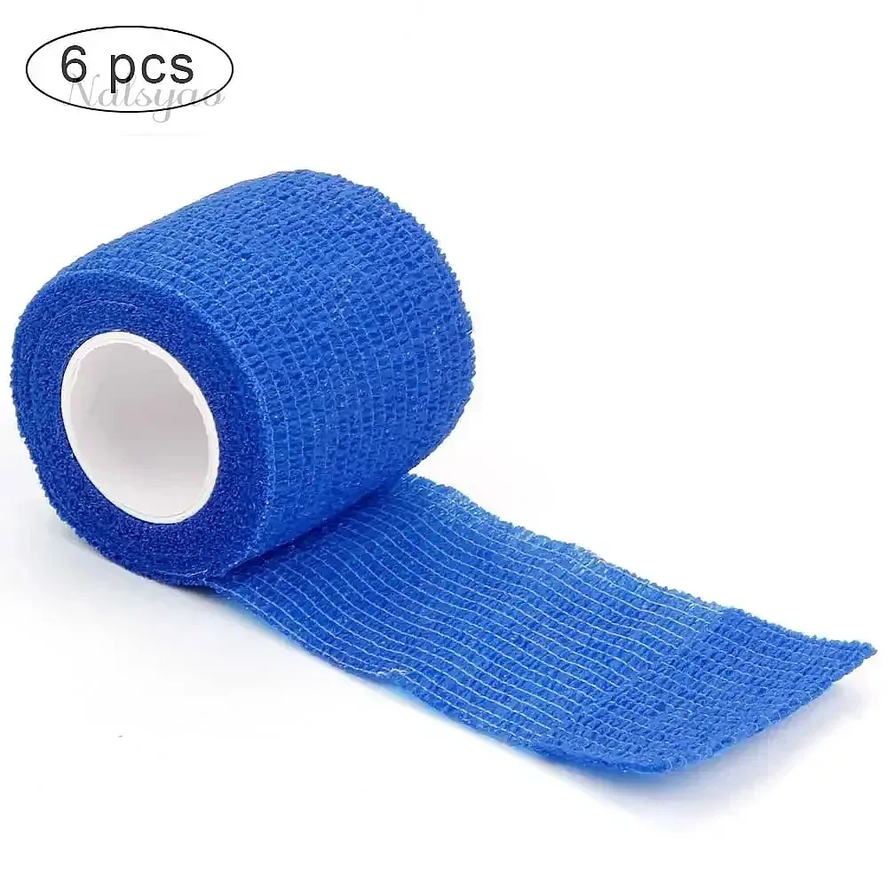 Wholesale 6/24/48Pcs Disposable Tattoo Grip Tape Self-Adhesive Elastic Non-Woven Bandage Wrap