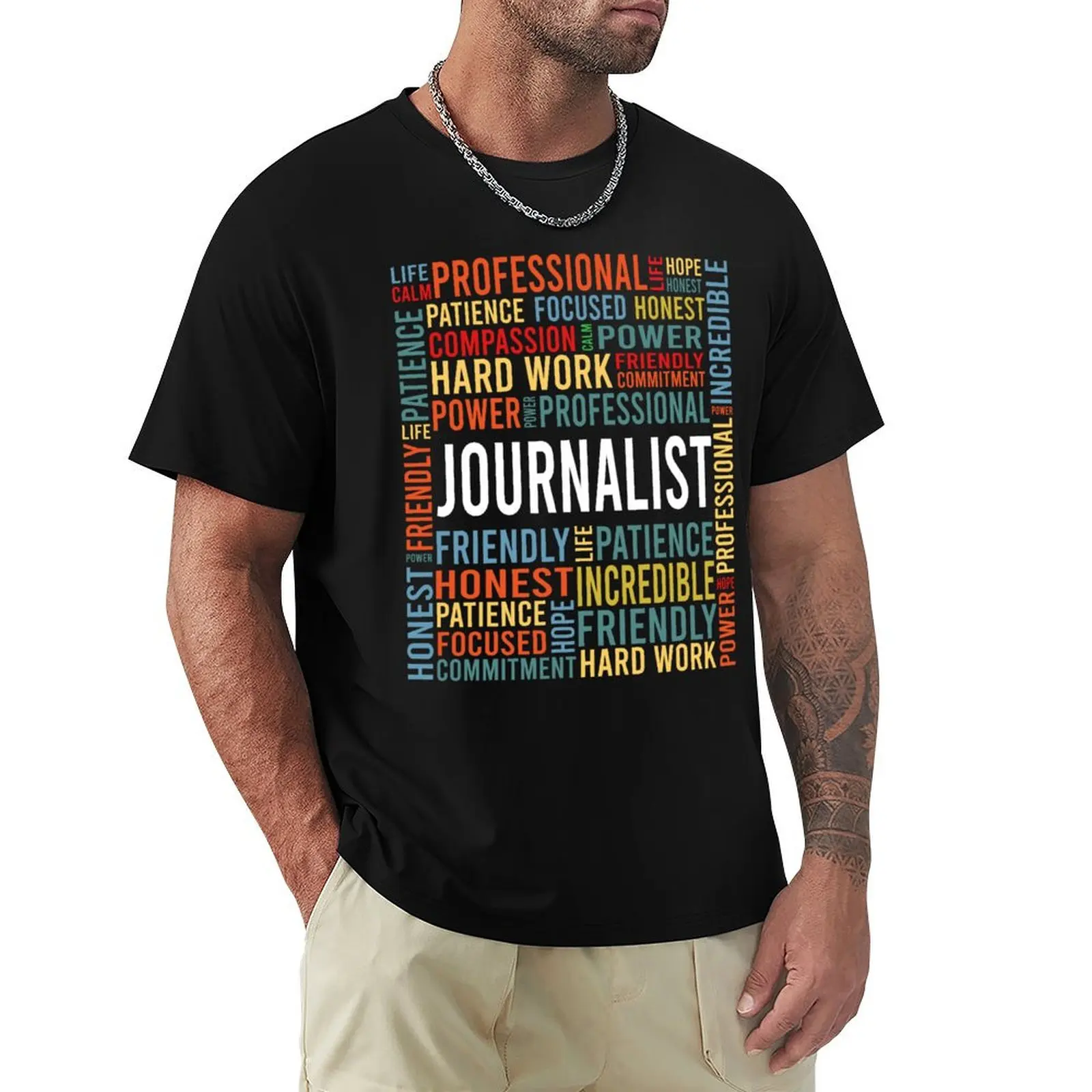 journalist saying: journalist words gift T-Shirt t shirts for man slim fit T-Shirt