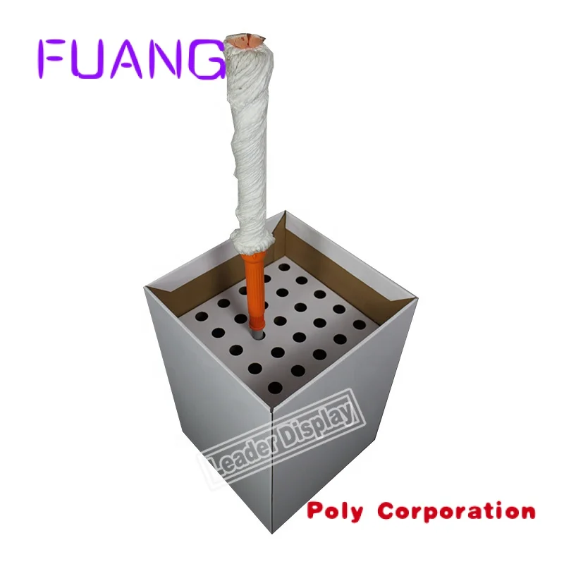 Supermarkt Display angepasste Mop Besen Pappe Display Rack