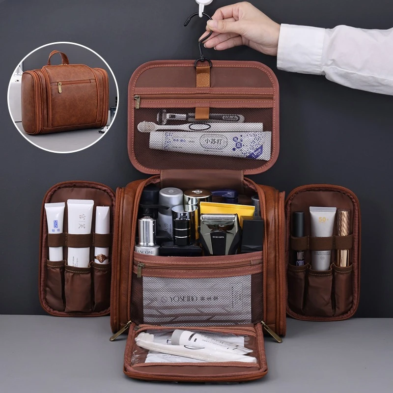 Make Up Bag Men's Business Toilet Bag Large Capacity Multifunctional Portable Waterproof Makeup Bag Travel Storage