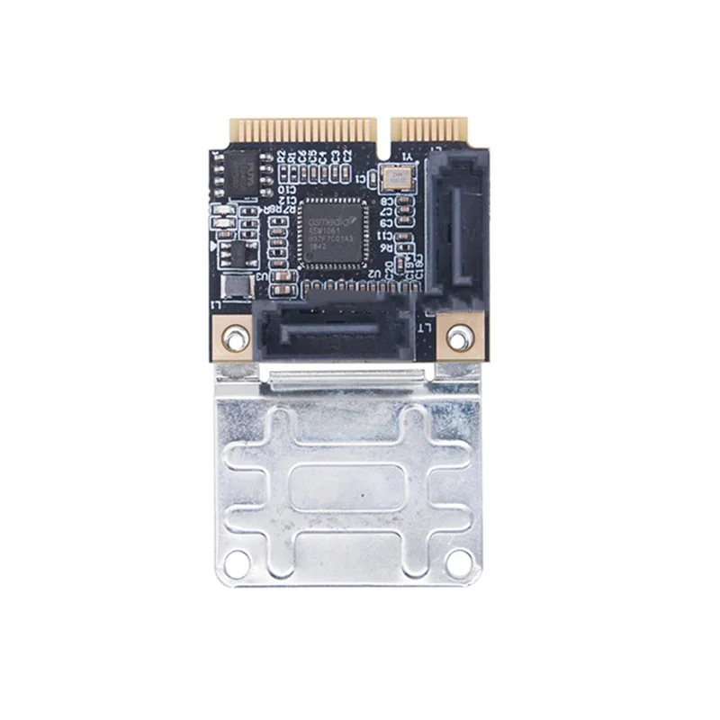 

Well Made-Mini PCI-E к SATA 3.0 Riser Card Mini PCI-E к 2-портовому адаптеру SATA 3.0 6 Гбит/с SSD для Winxp/Win7/8/10/11 A