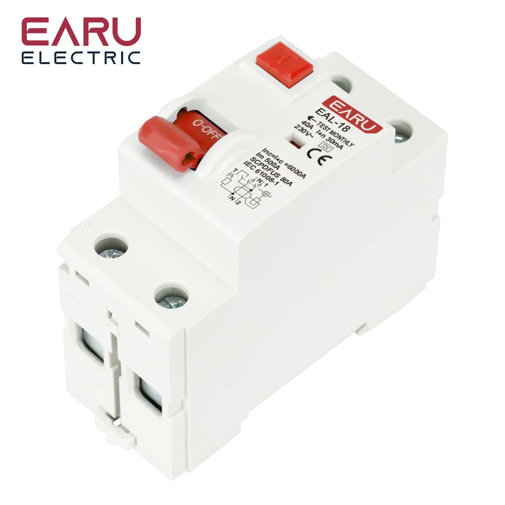 2P 32A 10/30/100/300mA Type A RCCB RCD ELCB Electromagnetic Residual Current Circuit Breaker Differential Breaker Safety Switch