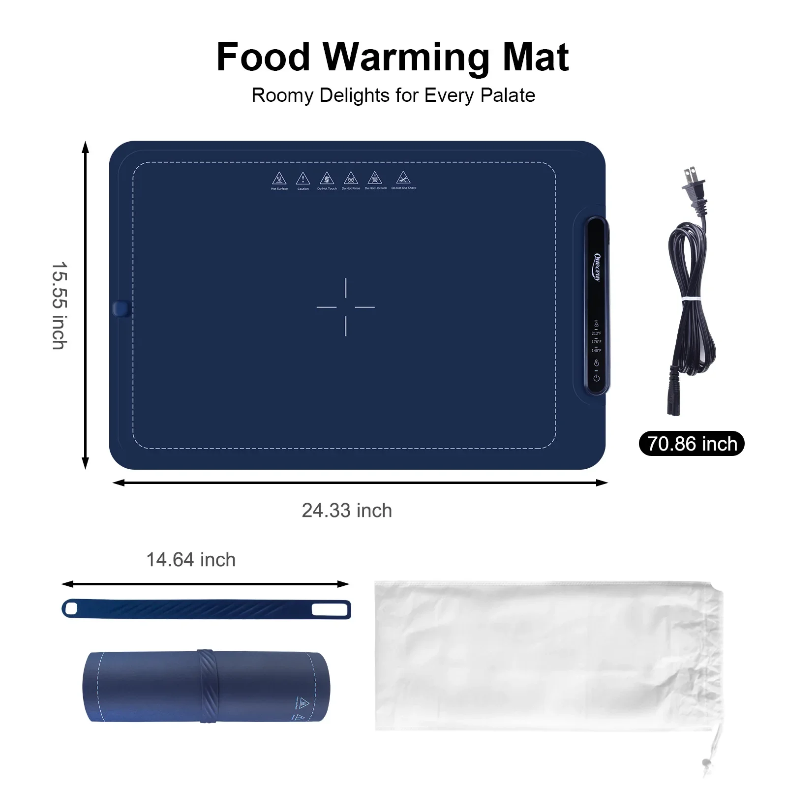 2025Silicone food Heating Mat Flexible Silicon tray Heating Board Roll Up Easy Storage Portable Electric Warming Mat For Food