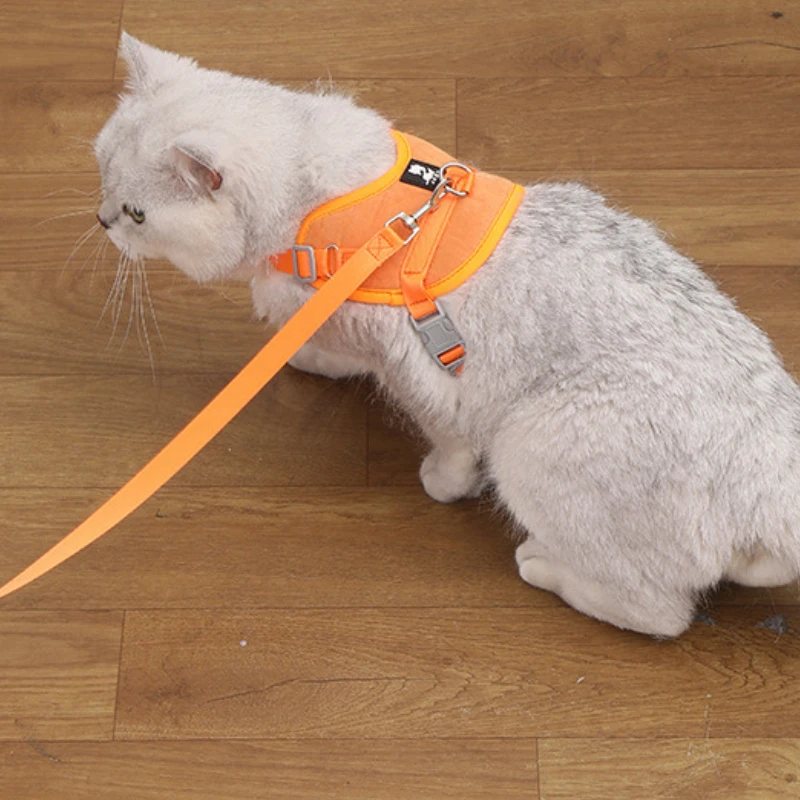 Adjustable Pet Leash Small Cat Rope Vest Type Anti-break Out Special Walking Cat Rope Kitten Accessories Safety Material Cats