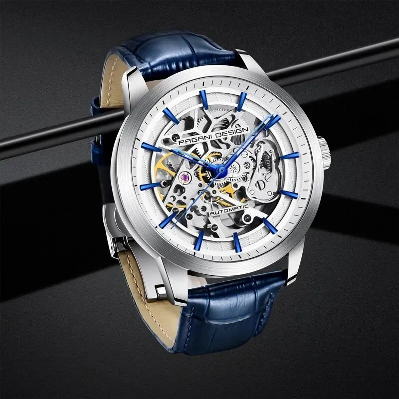 PAGANI DESIGN 2024 New Mens Watches Top Brand Luxury Skeleton Watch Men Automatic Mechanical Waterproof WristWatches Clock GIft