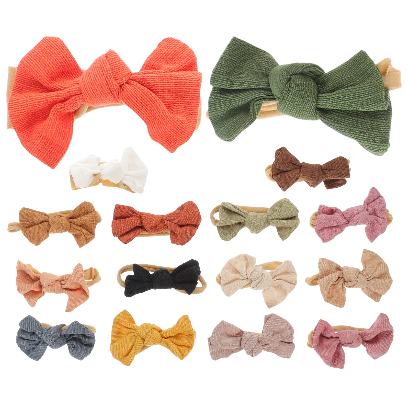 

16Pcs Cute Bowknot Hair Bands Durable Elastic Scrunchies for Girls Women Daily Wear Parties Photography Gifts Hair Ties