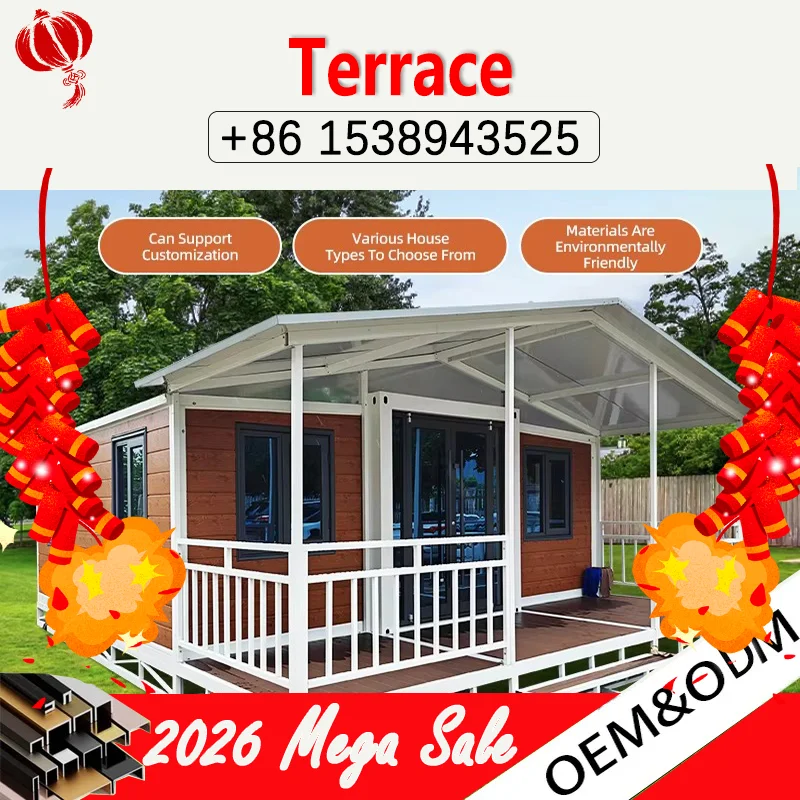Ready Made Prefabricated 20ft 40ft Foldable Expandable Two Bedroom Container Homes Portable Heavy Duty Easy Install Weatherproof