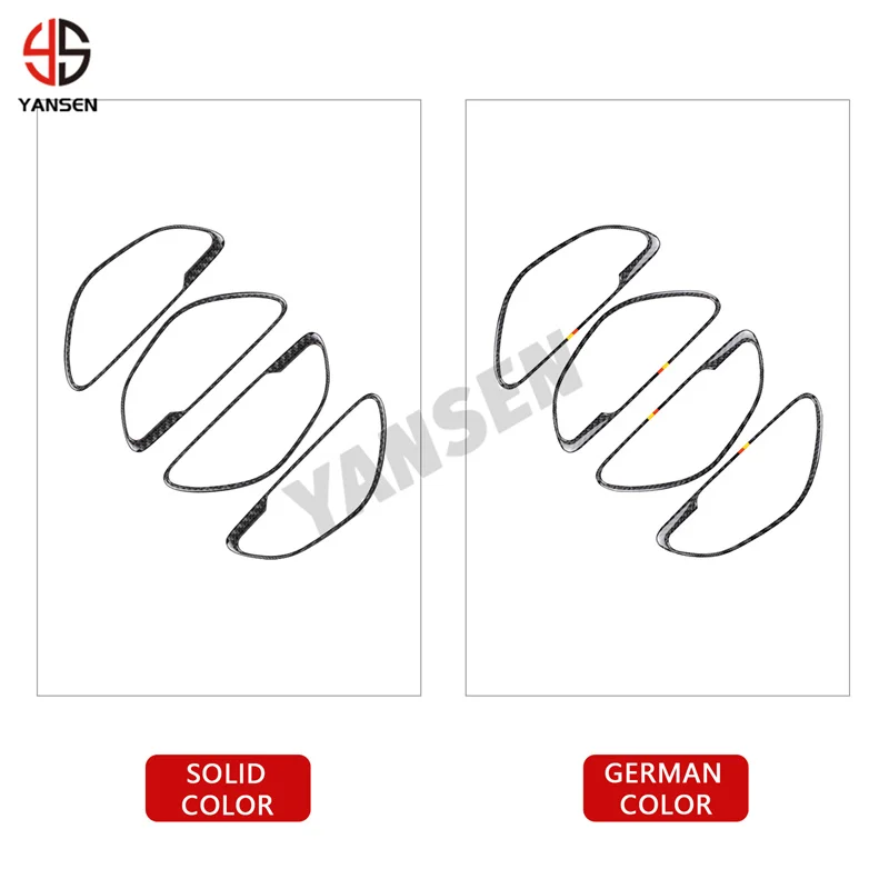 

Car Handle Frame Decoration Cover Trim Carbon Fiber Sticker For Mercedes Benz C GLC Class W205 X253 Car Accessories
