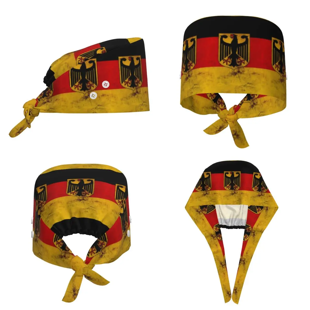 German DK Reich Empire Of Flag Scrub Hat Doctor Working Surgical Cap Men Women Adjustable Nursing Caps for Dentist
