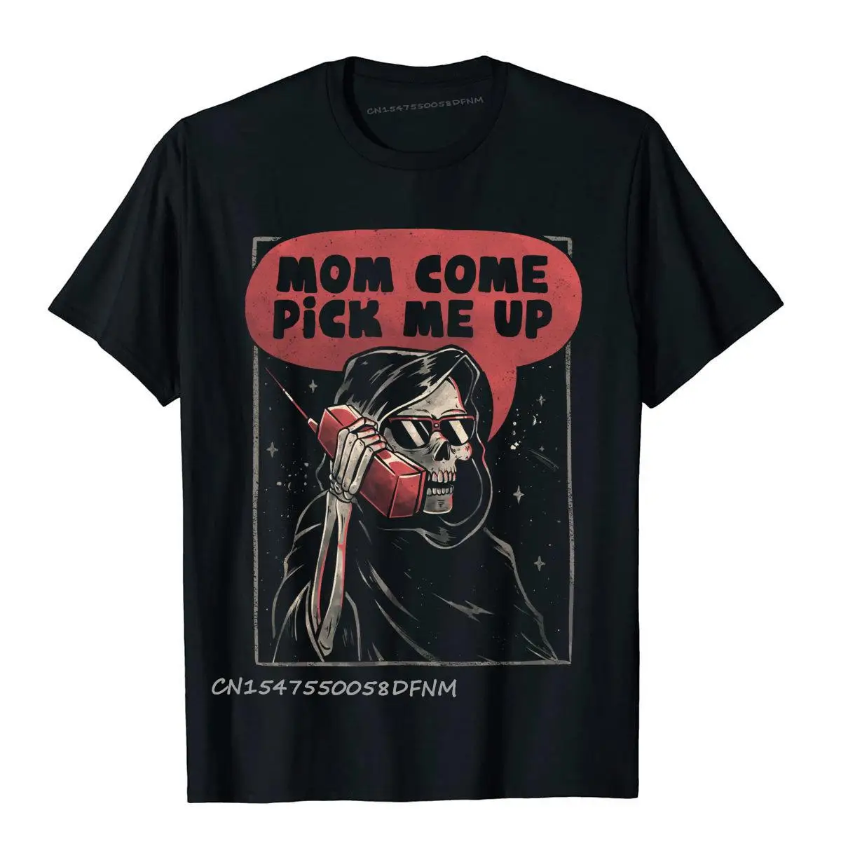 Classic Mom Come Pick Me Up T Shirt Skull Call Halloween 100% Premium Cotton Men Tops & Tees Harajuku Streetwear